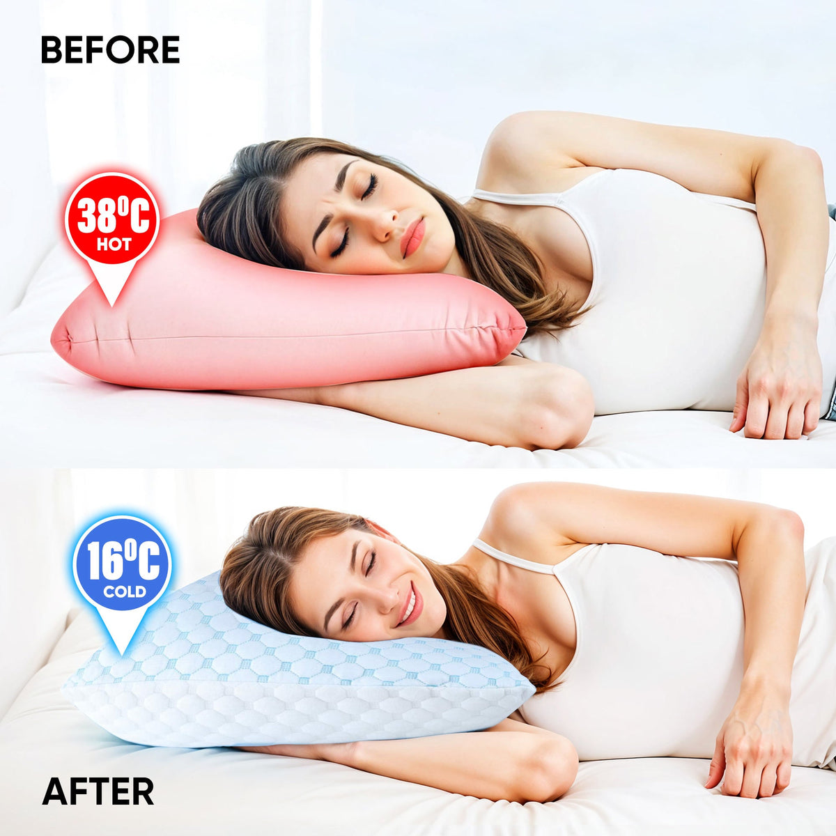Cooling Gel Pillow | Ergonomic Design with Temperature Control | Ideal for Neck Pain Relief 7