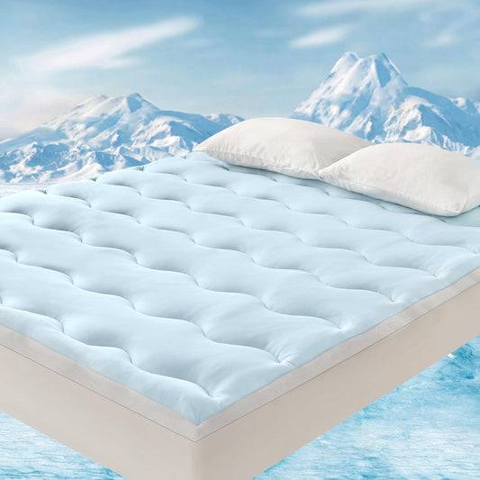 Cooling Mattress Topper with Dual-Sided Comfort | Breathable Fabric for Year-Round Adaptability 0