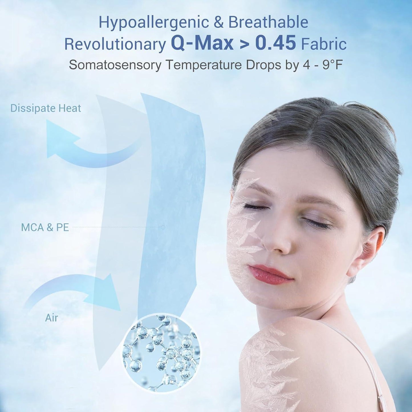 Cooling Pillowcase Set | Q-Max 0.45 Arc-Chill Fabric for Ultimate Comfort | Double-Sided Design for Year-Round Sleep 1