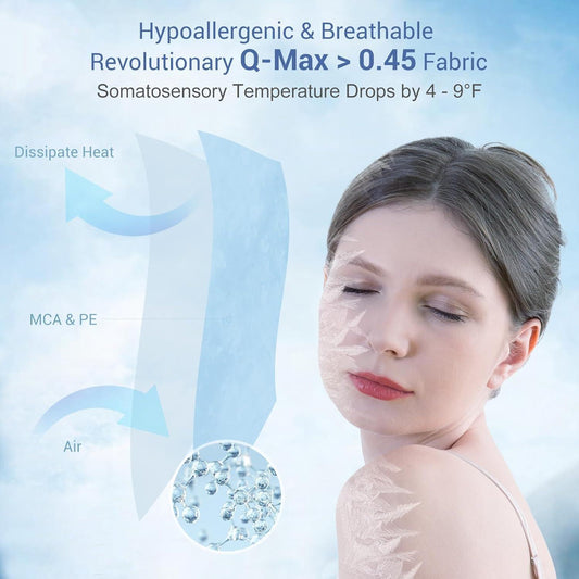 Cooling Pillowcase Set | Q-Max 0.45 Arc-Chill Fabric for Ultimate Comfort | Double-Sided Design for Year-Round Sleep 1