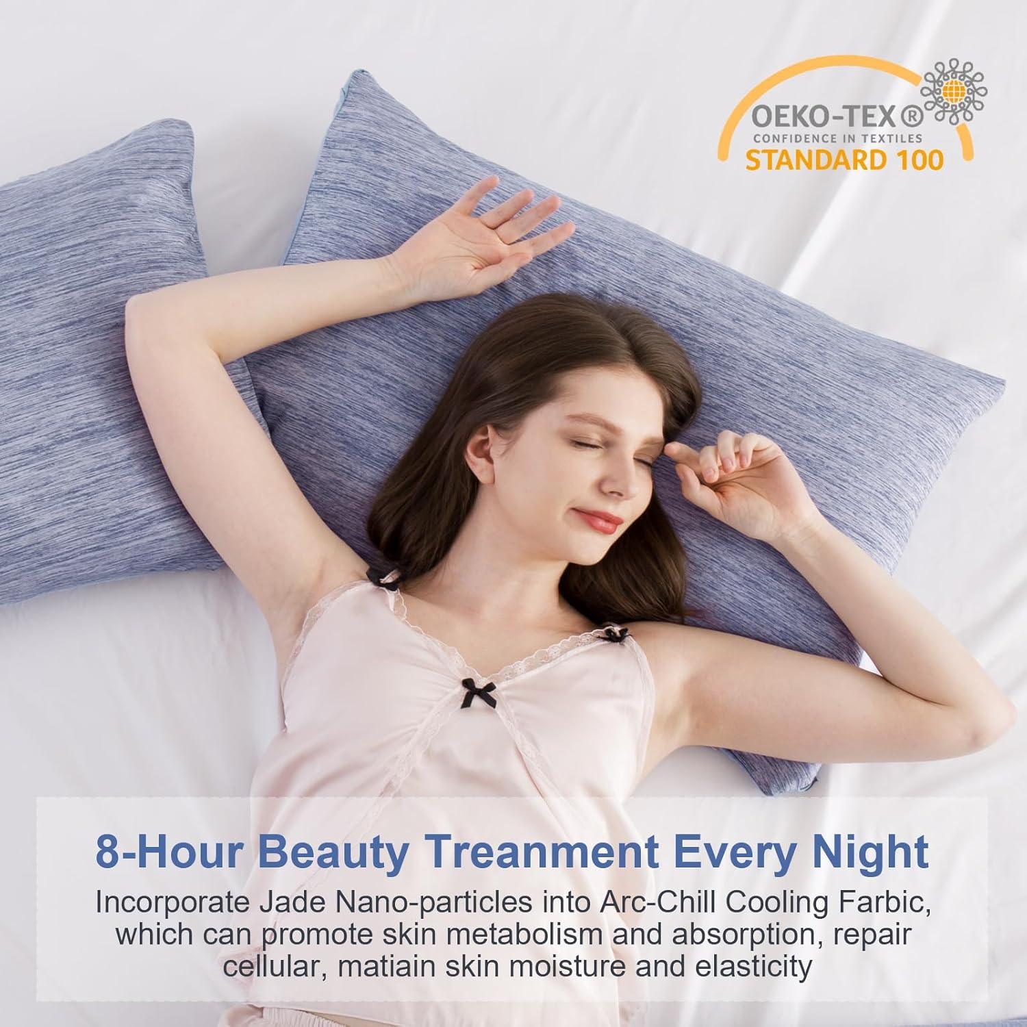 Cooling Pillowcase Set | Q-Max 0.45 Arc-Chill Fabric for Ultimate Comfort | Double-Sided Design for Year-Round Sleep 3