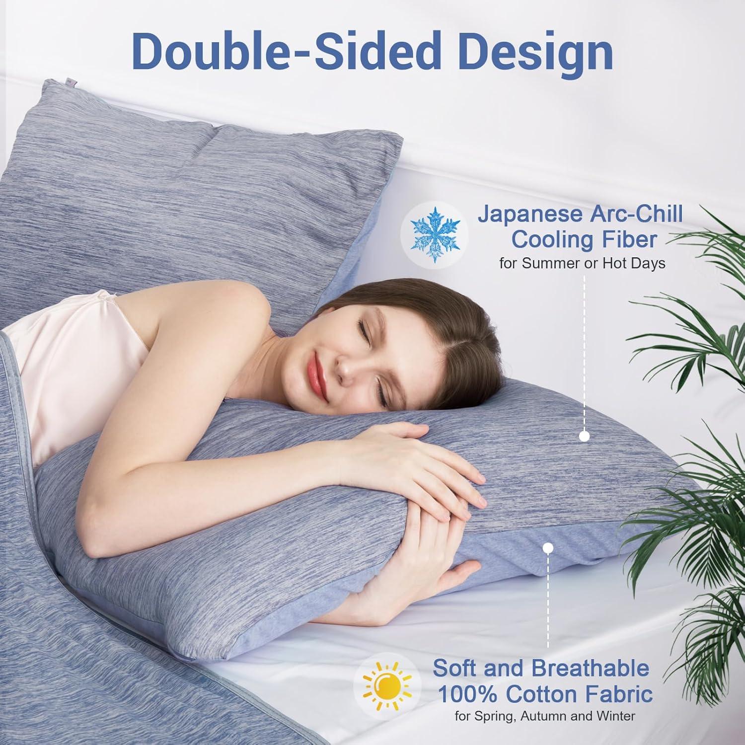 Cooling Pillowcase Set | Q-Max 0.45 Arc-Chill Fabric for Ultimate Comfort | Double-Sided Design for Year-Round Sleep 8