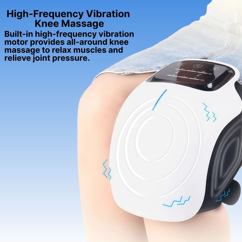 Cordless Knee Massager | Heated with Adjustable Vibration Therapy | Ergonomic Design for Targeted Pain Relief 1