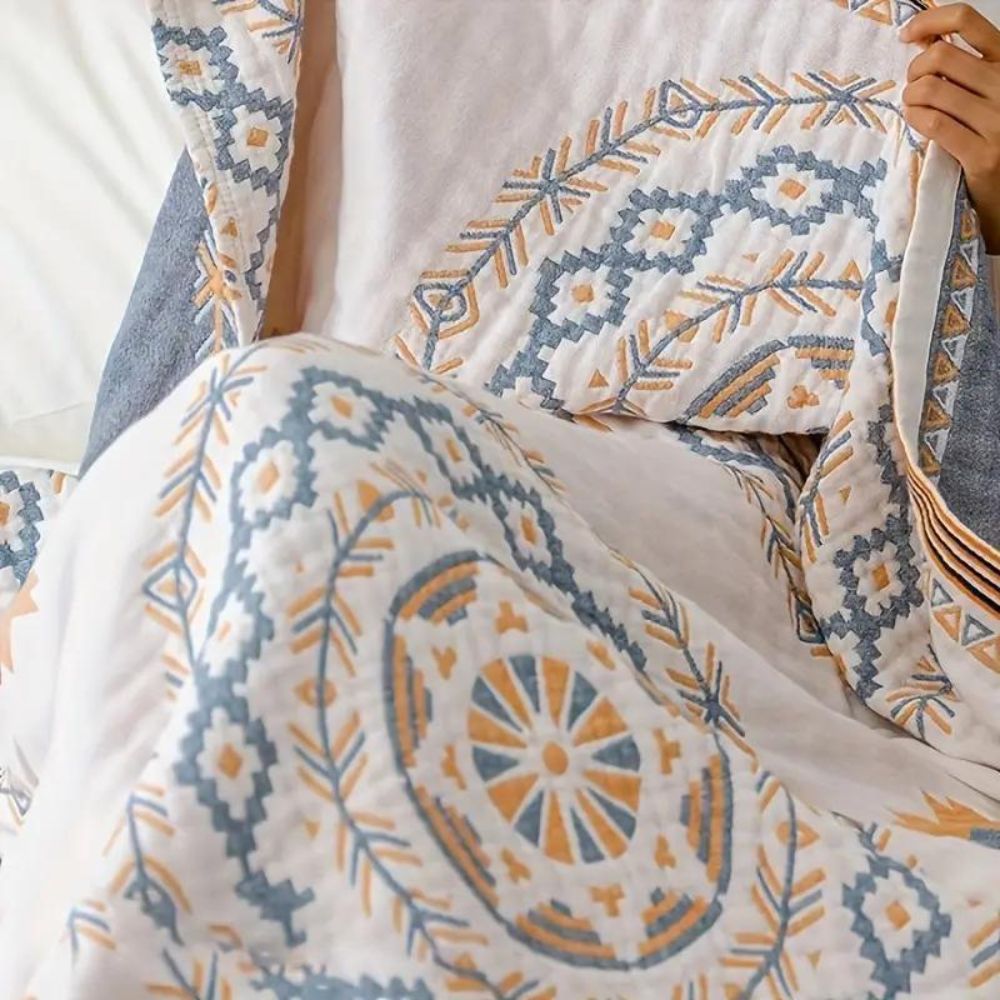 Cotton Boho Throw Blanket | Soft Mandala Design | Stylish Home Decor Accessory 1