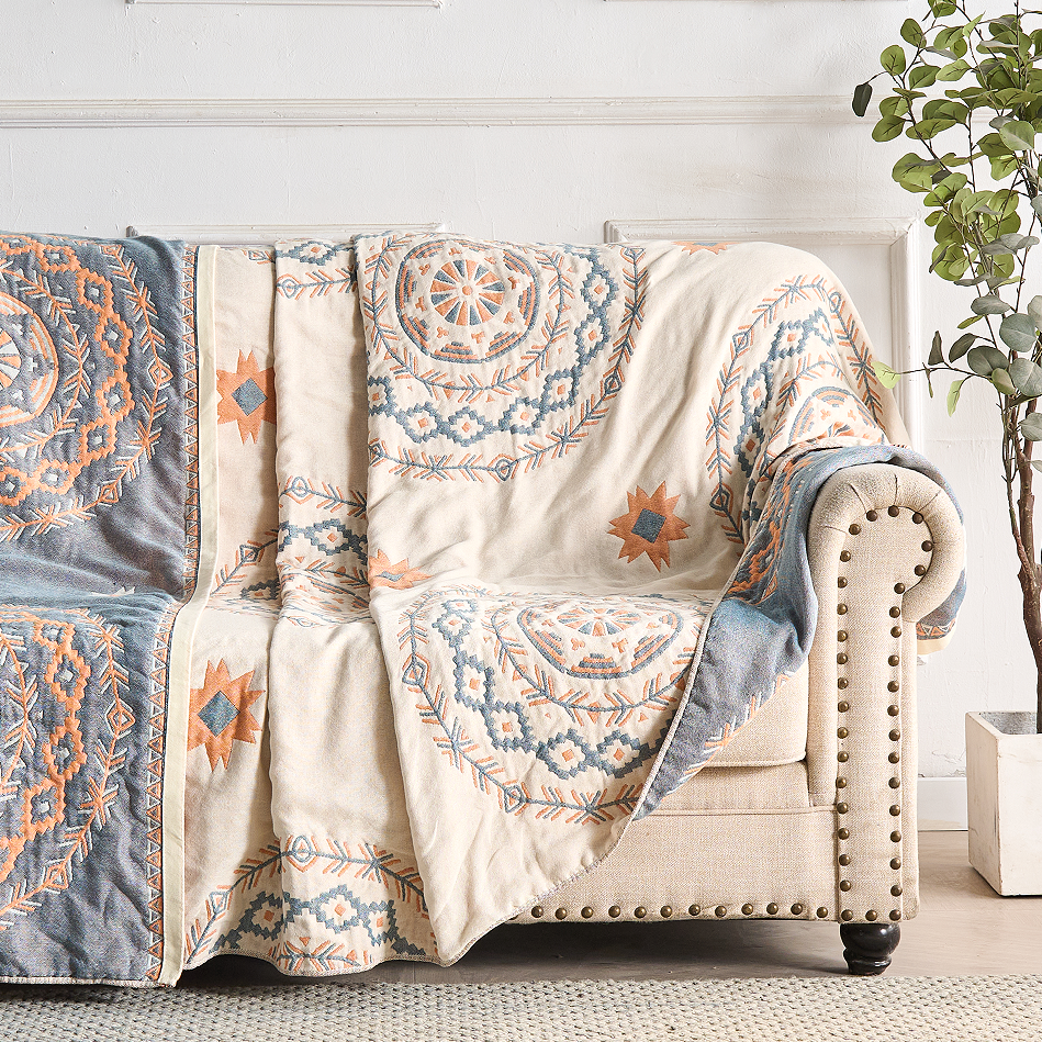 Cotton Boho Throw Blanket | Soft Mandala Design | Stylish Home Decor Accessory 5