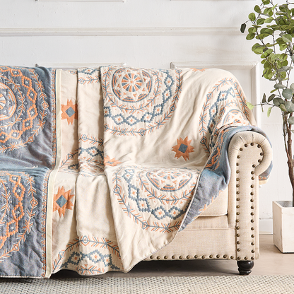 Cotton Boho Throw Blanket | Soft Mandala Design | Stylish Home Decor Accessory 5