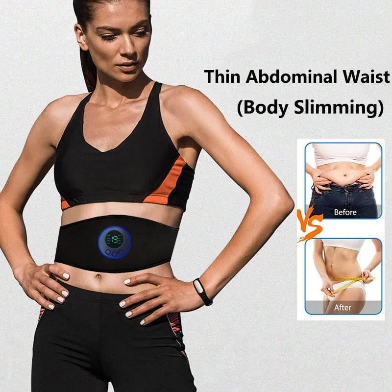 EMS Abdominal Trainer | USB Rechargeable Muscle Toning Device | Compact Design for Effortless Home Workouts 1