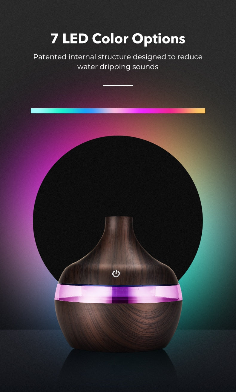 Eco Aroma | Aromatherapy Diffuser with 7 LED Colors | Humidifier for Improved Air Quality and Comfort 2