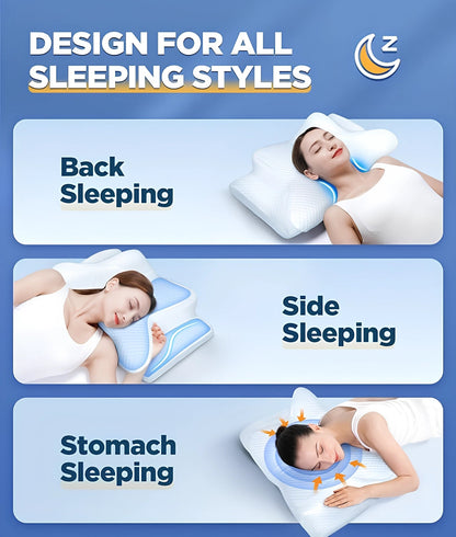 ErgoComfort | Neck Support Pillow with Memory Foam & Ergonomic Design | Ideal for Neck Pain Relief and Travel 2
