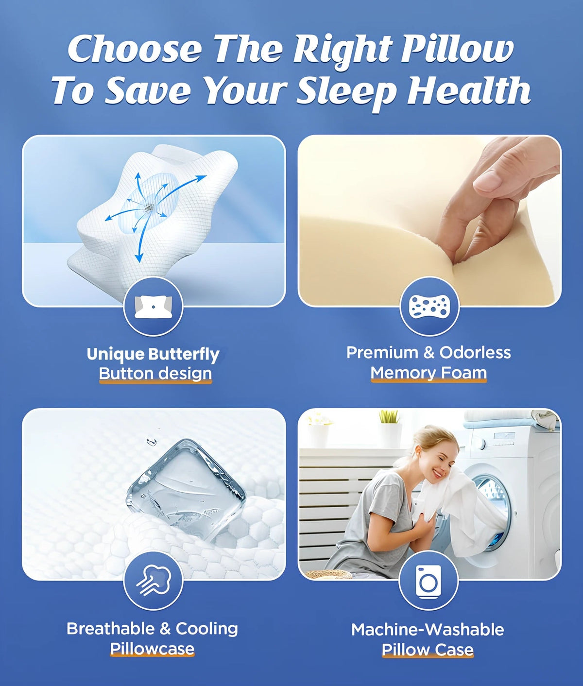 ErgoComfort | Neck Support Pillow with Memory Foam & Ergonomic Design | Ideal for Neck Pain Relief and Travel 4
