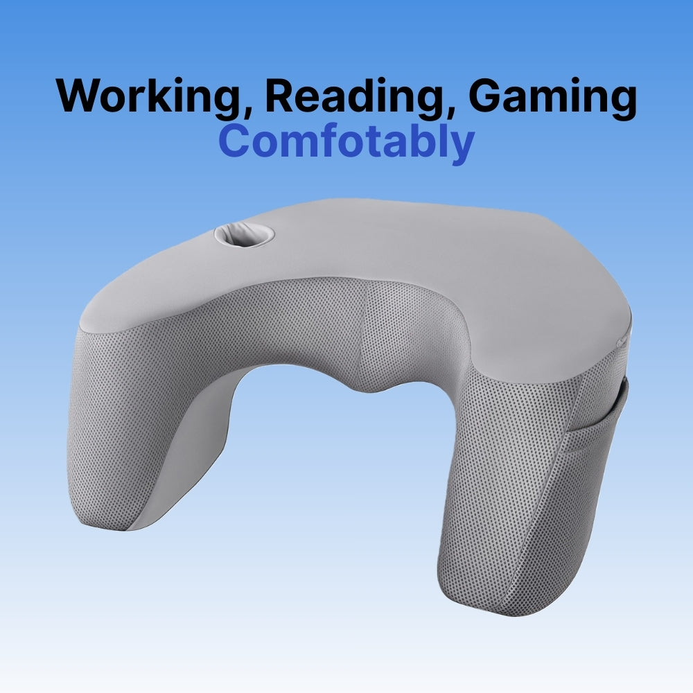 Ergonomic Gaming & Reading Lap Pillow with Armrests | Premium Memory Foam for Ultimate Comfort 1