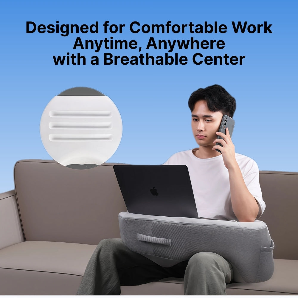 Ergonomic Gaming & Reading Lap Pillow with Armrests | Premium Memory Foam for Ultimate Comfort 3