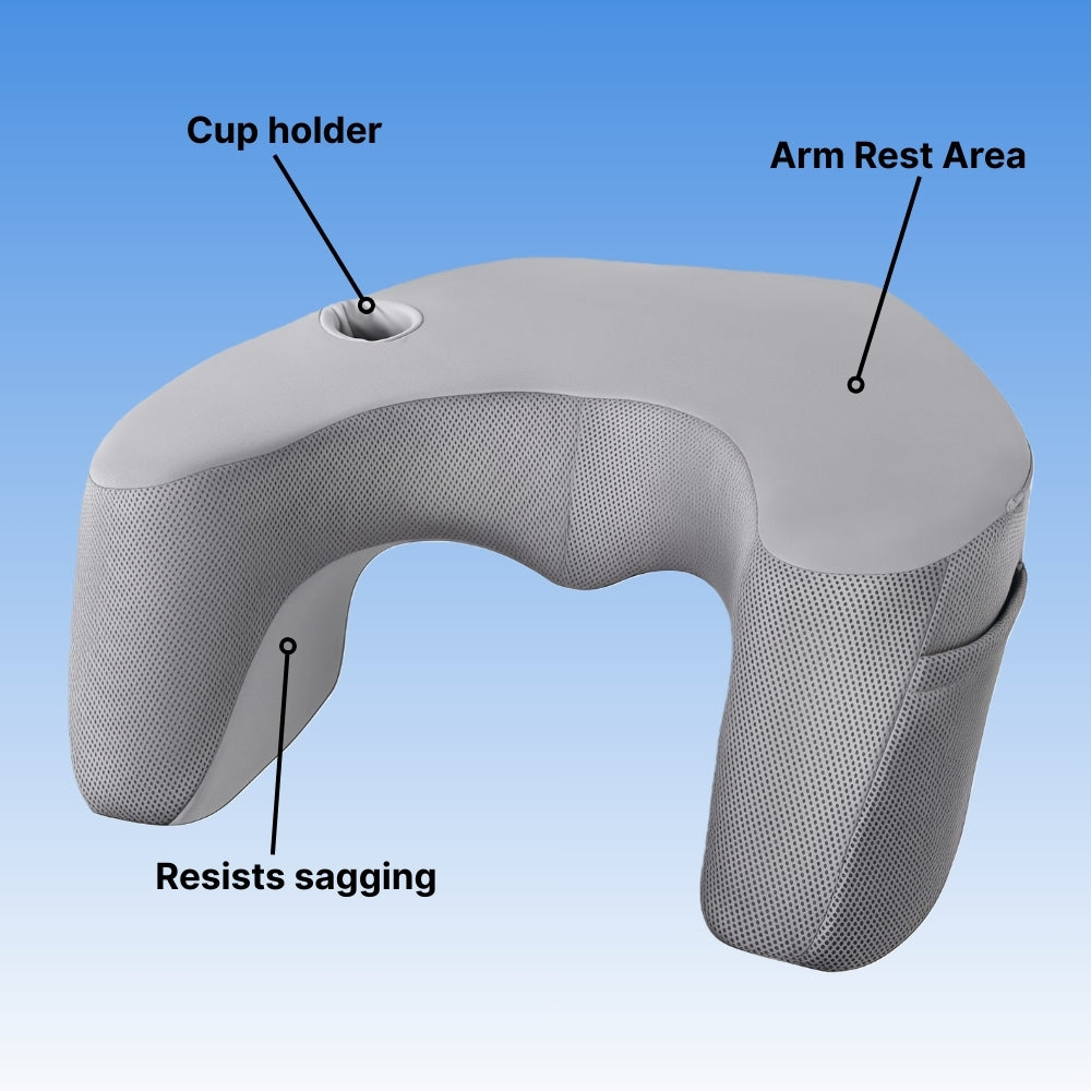 Ergonomic Gaming & Reading Lap Pillow with Armrests | Premium Memory Foam for Ultimate Comfort 5
