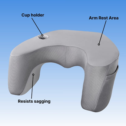 Ergonomic Gaming & Reading Lap Pillow with Armrests | Premium Memory Foam for Ultimate Comfort 5
