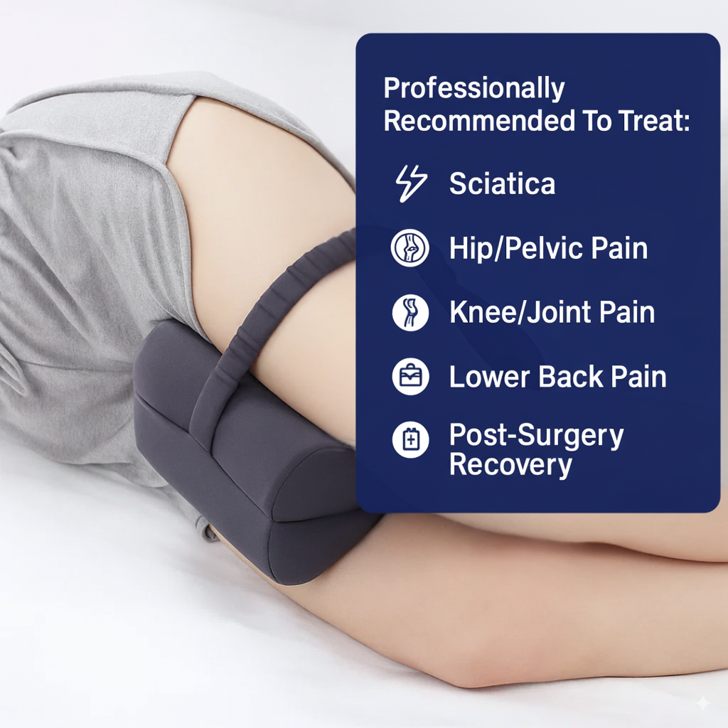 Ergonomic Knee Pillow for Side Sleepers with Memory Foam Design | Pain Relief & Spinal Alignment 1