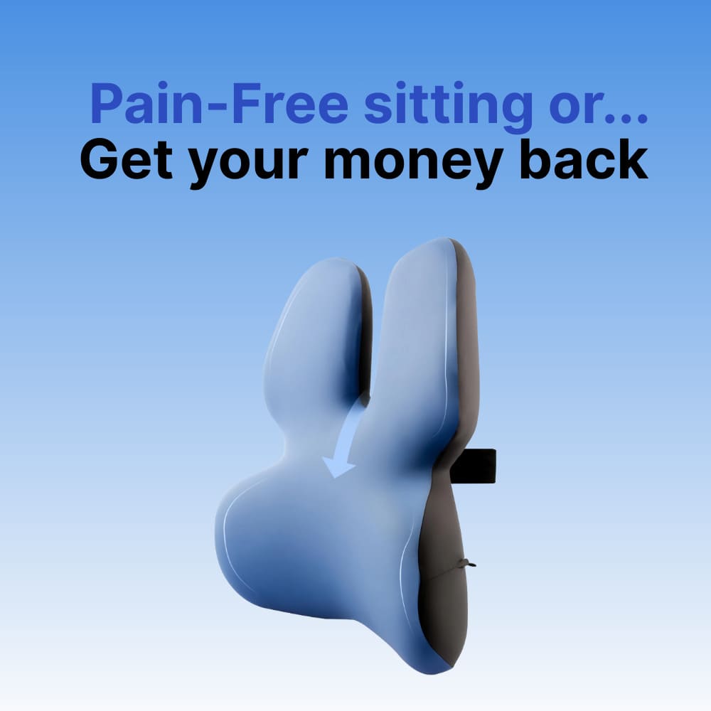 Ergonomic Lumbar Support Pillow with Adjustable Strap | High-Density Foam Cushion for Back Pain Relief 0