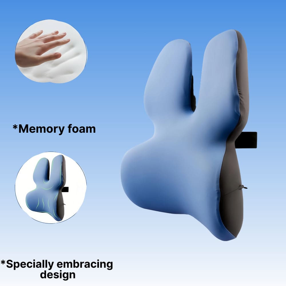 Ergonomic Lumbar Support Pillow with Adjustable Strap | High-Density Foam Cushion for Back Pain Relief 1