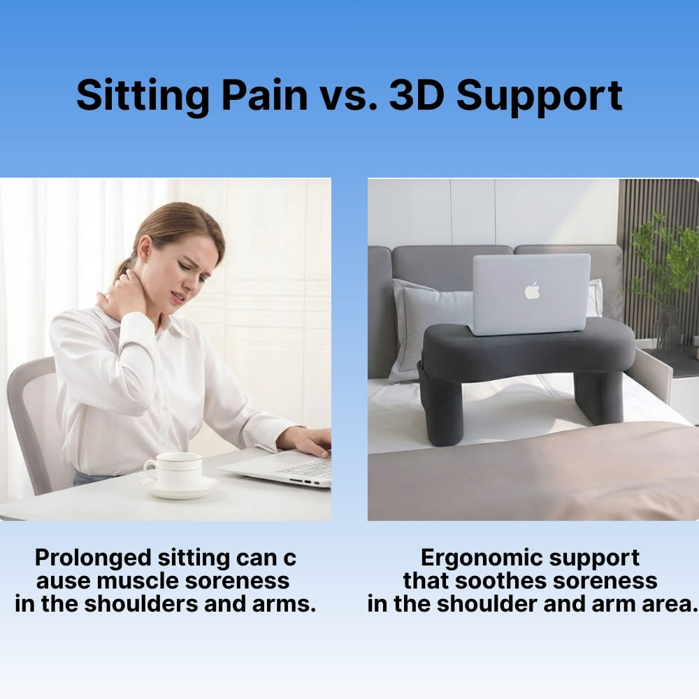 Ergonomic Memory Foam Lap Desk | Beveled Design for Comfort | Portable Computer Tray for Bed and Couch 2