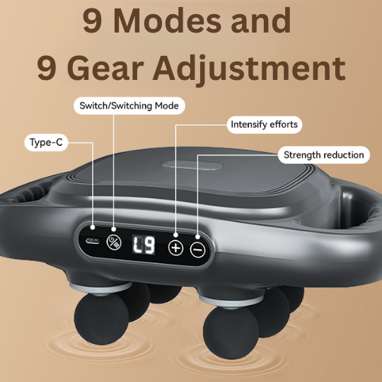 Fascia Series | Massage Gun with Six Interchangeable Heads | Adjustable Speeds for Deep Tissue Muscle Relief 5