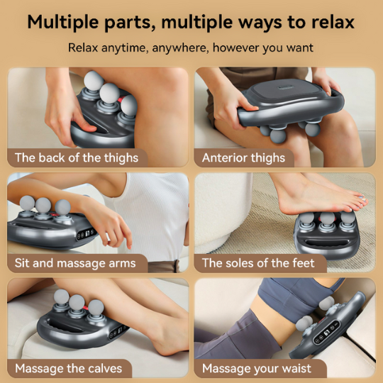 Fascia Series | Massage Gun with Six Interchangeable Heads | Adjustable Speeds for Deep Tissue Muscle Relief 6