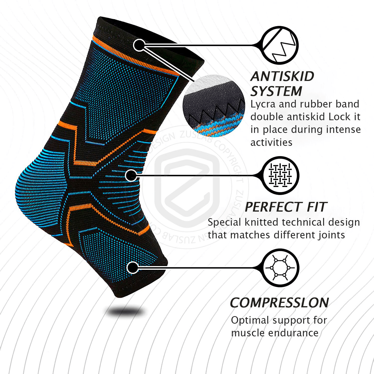 Foot Compression Sleeves | Lightweight Compression Socks with Breathable Design | Pain Relief for All-Day Comfort 6