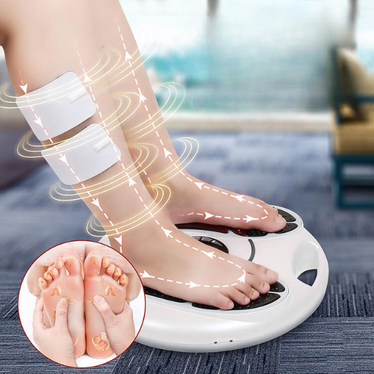 Foot Massager | EMS Foot and Calf Massager with Adjustable Intensity | Portable Device for Pain Relief and Relaxation 0