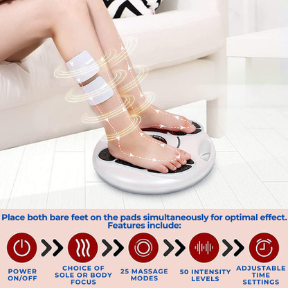 Foot Massager | EMS Foot and Calf Massager with Adjustable Intensity | Portable Device for Pain Relief and Relaxation 2