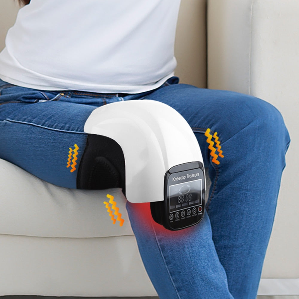 Knee Cap Massager | Smart Infrared Device with 4D Airbag Wrap | Effective Pain Relief for Joints 0