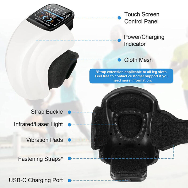 Knee Cap Massager | Smart Infrared Device with 4D Airbag Wrap | Effective Pain Relief for Joints 7