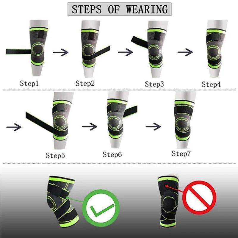 Knee Support | Elastic Knee Brace with Compression & Adjustable Fit | Pain Relief for Active Lifestyle 3