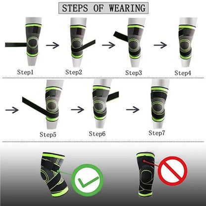 Knee Support | Elastic Knee Brace with Compression & Adjustable Fit | Pain Relief for Active Lifestyle 3