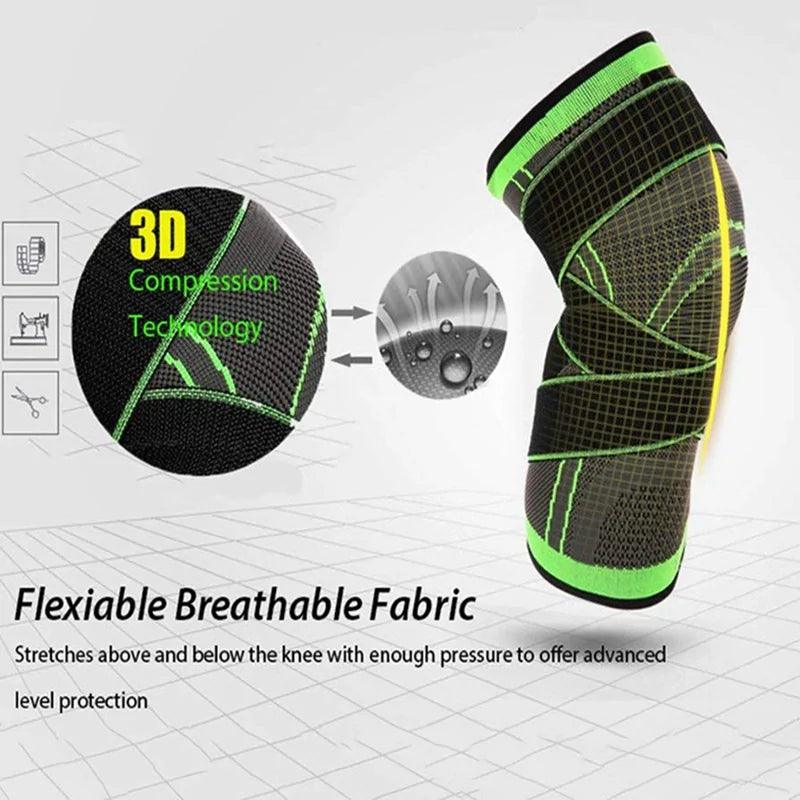 Knee Support | Elastic Knee Brace with Compression & Adjustable Fit | Pain Relief for Active Lifestyle 4