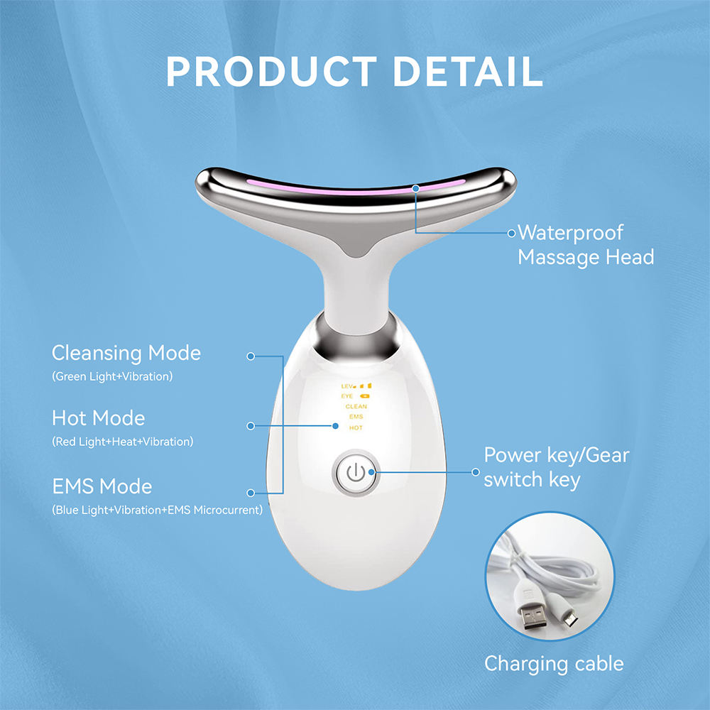 LED Light Therapy Face Massager with Multi-Color Modes for Youthful Skin 3