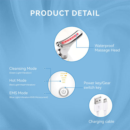LED Light Therapy Face Massager with Multi-Color Modes for Youthful Skin 5