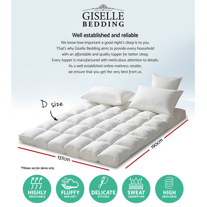 Luxury Mattress Topper | Cooling Pillowtop with 1000GSM Microfibre Filling | Mattress Topper Queen for Enhanced Sleep Comfort 8