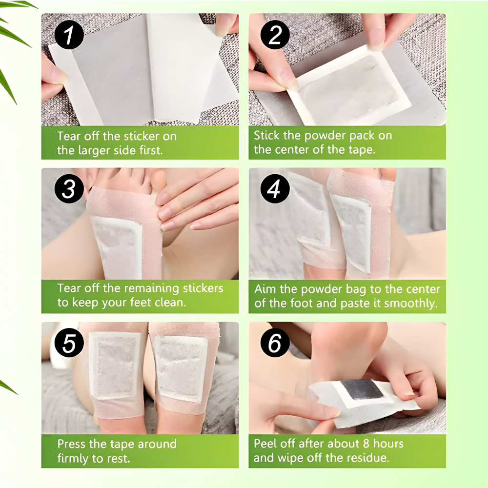 Natural Detox Foot Patches | Detoxifying Patches for Feet with Bamboo & Herbs | Overnight Detoxification for Improved Sleep 6