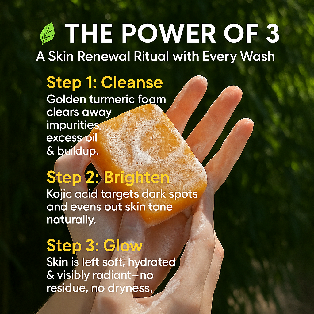Natural Glow | Lemon Turmeric Kojic Acid Soap with Brightening Ingredients | Gentle Formula for Radiant Skin 6