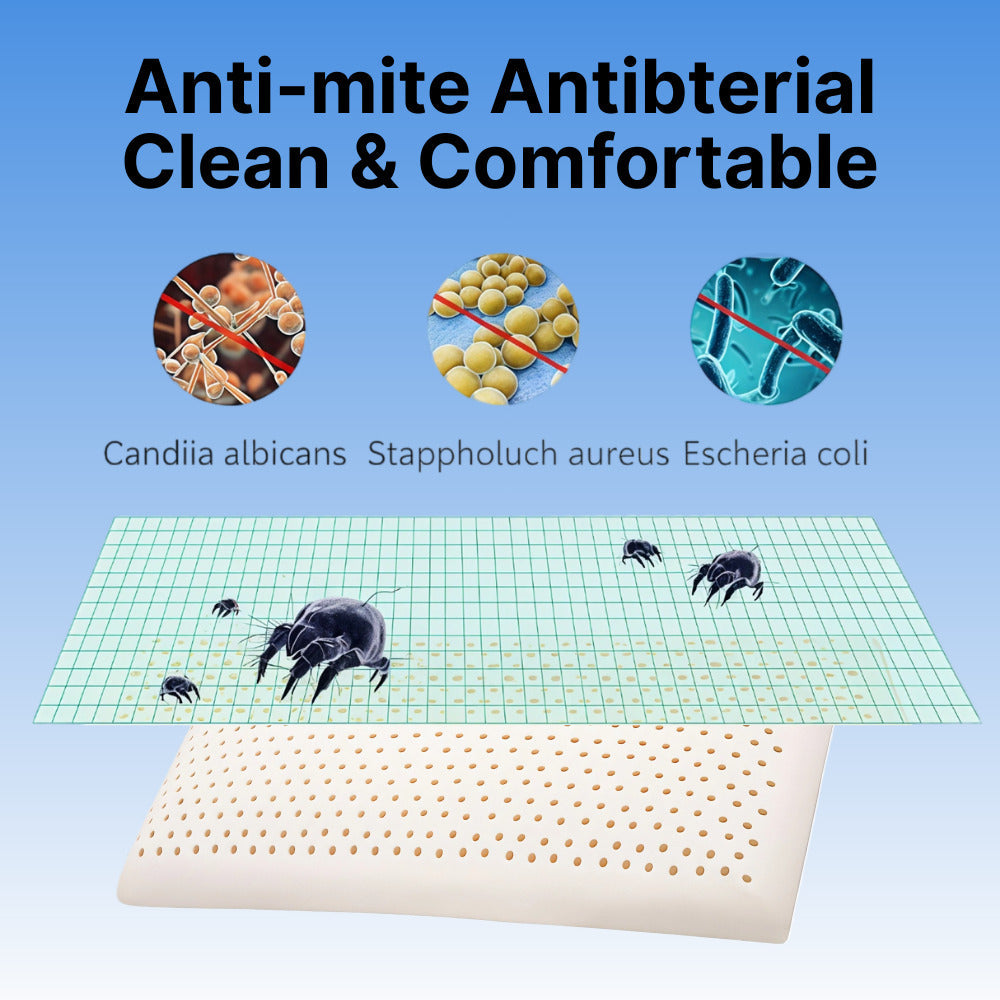 Natural Latex Pillow | Ergonomic Design with Ventilated Support | Ideal for Side Sleepers' Shoulder Relief 1