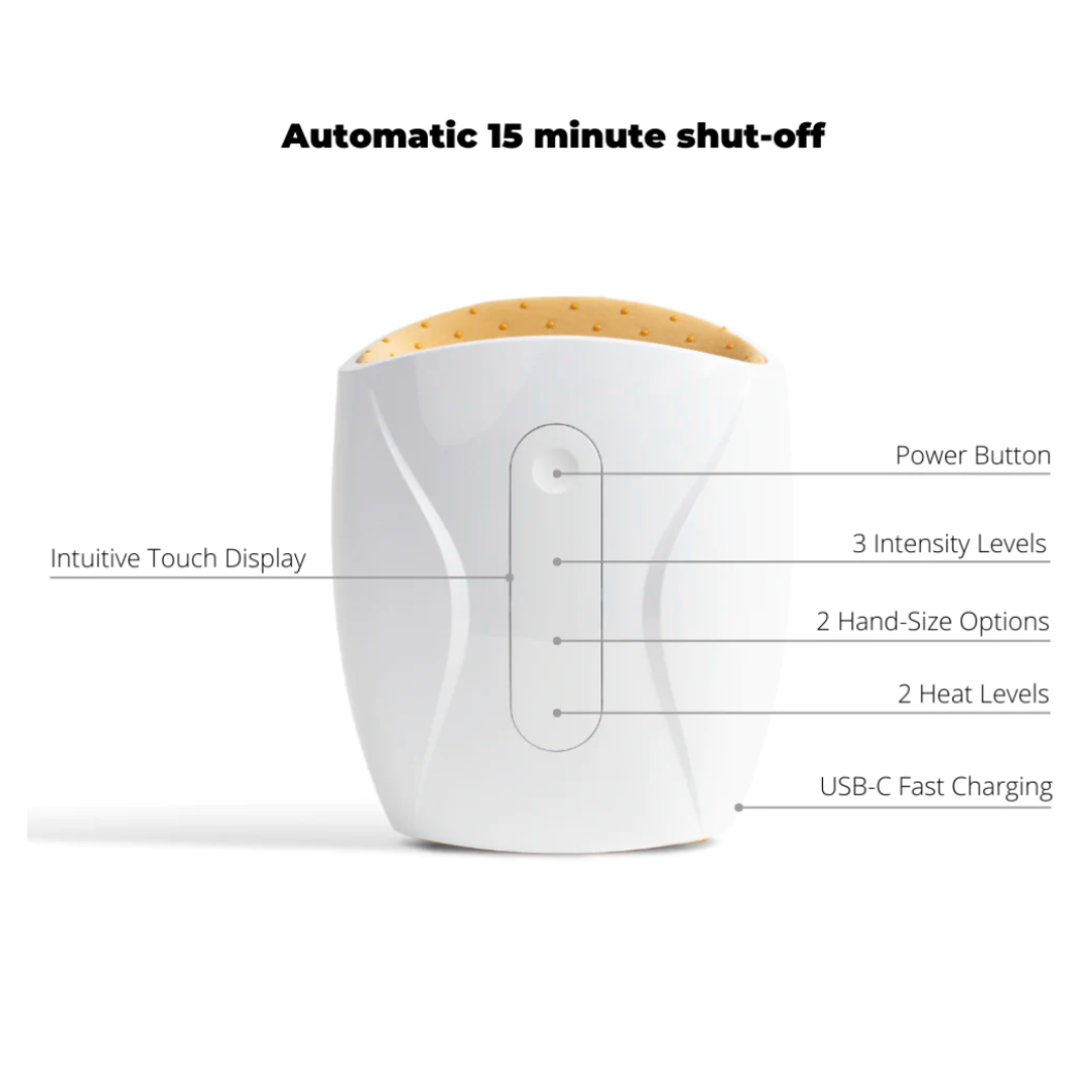 Portable Hand Massager | Cordless USB Device with Adjustable Heat & Compression | Pain Relief for Hand Stiffness and Discomfort 3