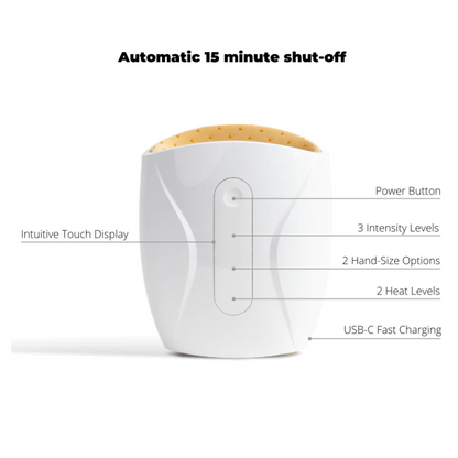 Portable Hand Massager | Cordless USB Device with Adjustable Heat & Compression | Pain Relief for Hand Stiffness and Discomfort 3