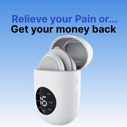 Portable Muscle Stimulator | Wireless TENS Machine with LCD Display & Charging Case for Effective Pain Relief 0