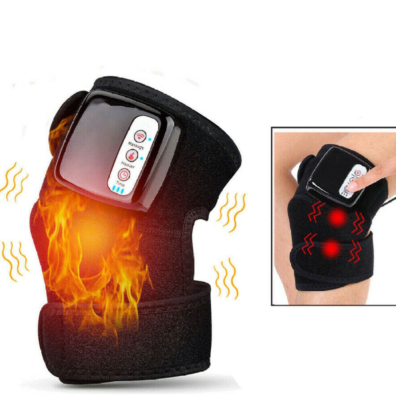 Rechargeable Knee Massager with Adjustable Heat & Vibration | Cordless Relief for Arthritis Pain 1