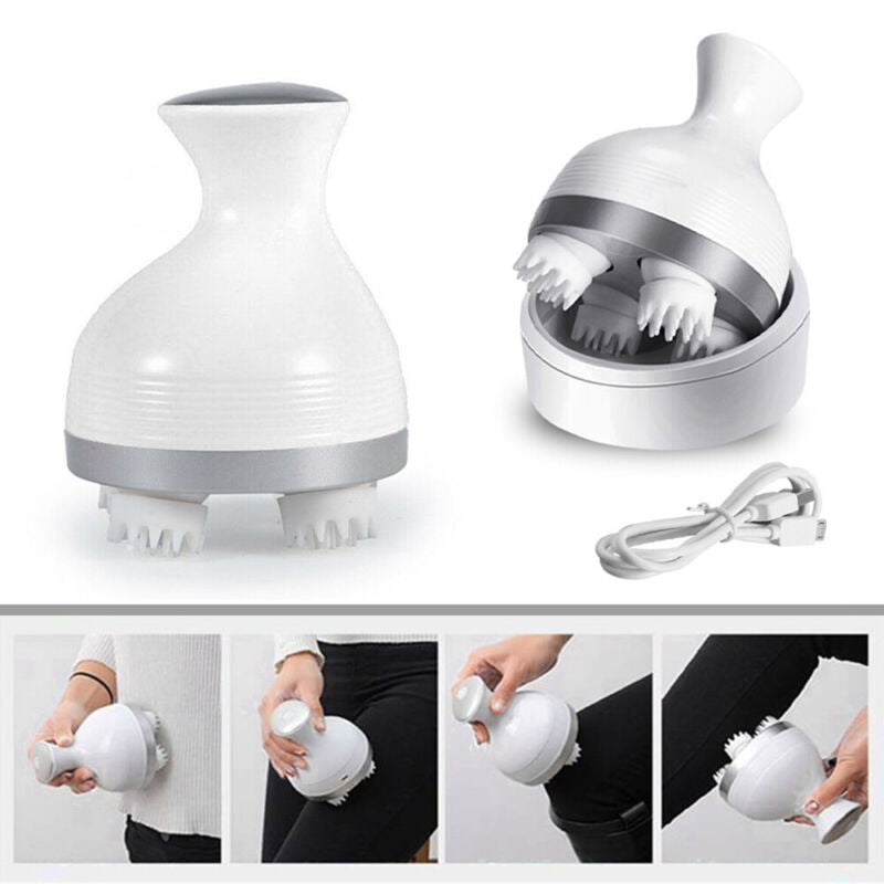 Rechargeable Scalp Massager for Hair Growth with 4 Rotating Heads | Portable Design for Relaxation and Pain Relief 3