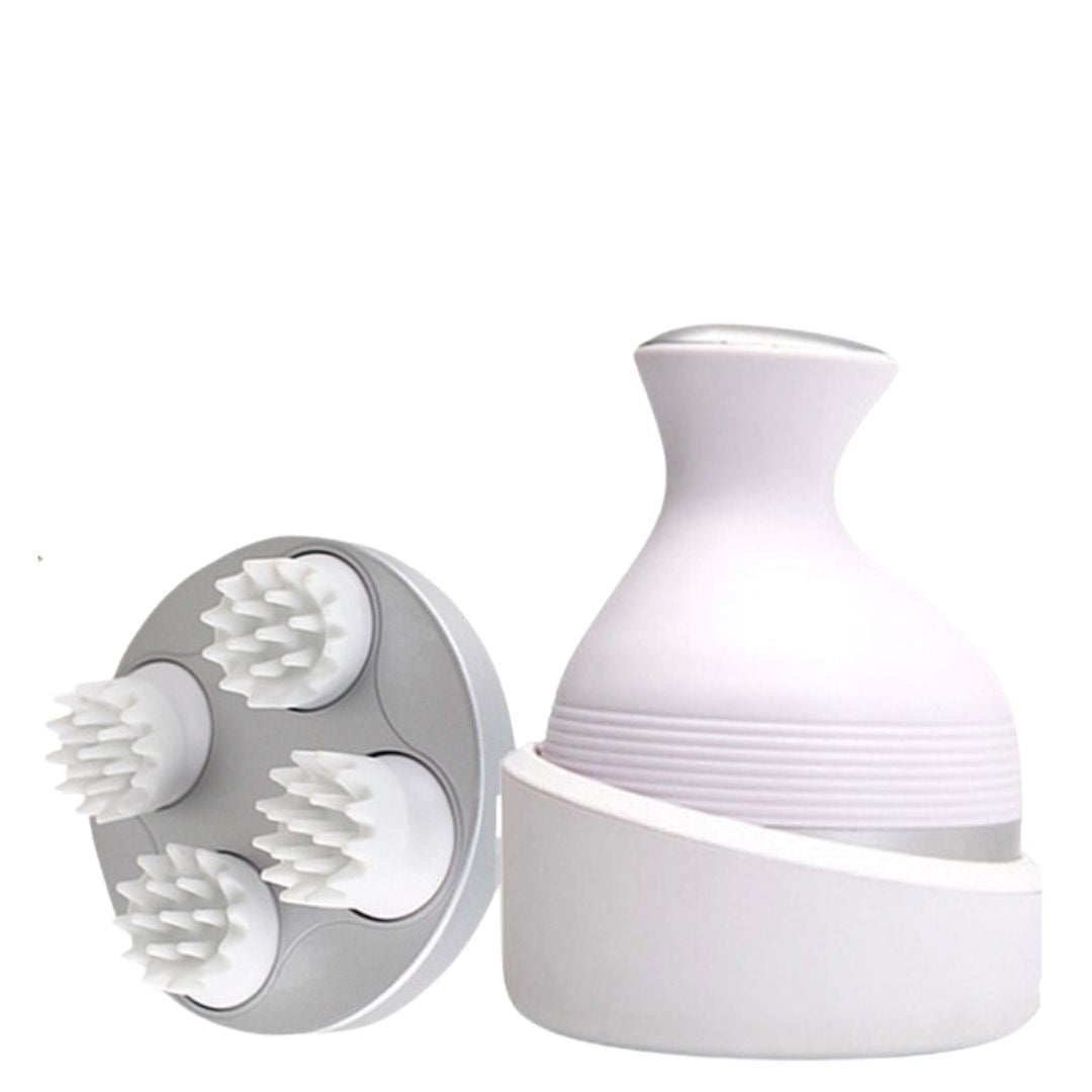 Rechargeable Scalp Massager for Hair Growth with 4 Rotating Heads | Portable Design for Relaxation and Pain Relief 4