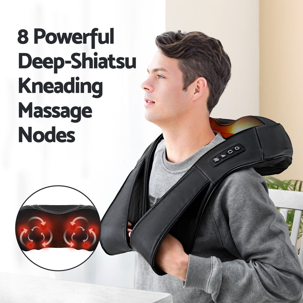 RelaxEase | Neck and Shoulder Massager with Heating Function | 8 Adjustable Massage Nodes for Ultimate Comfort 3