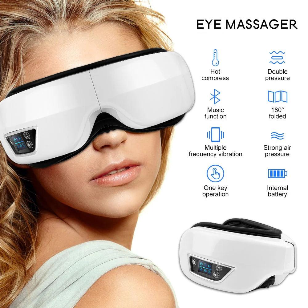 Relaxation Haven | 4D Eye Massager with Air Compression & Bluetooth Music | Portable Eye Relief for Stress Relief and Fatigue 1