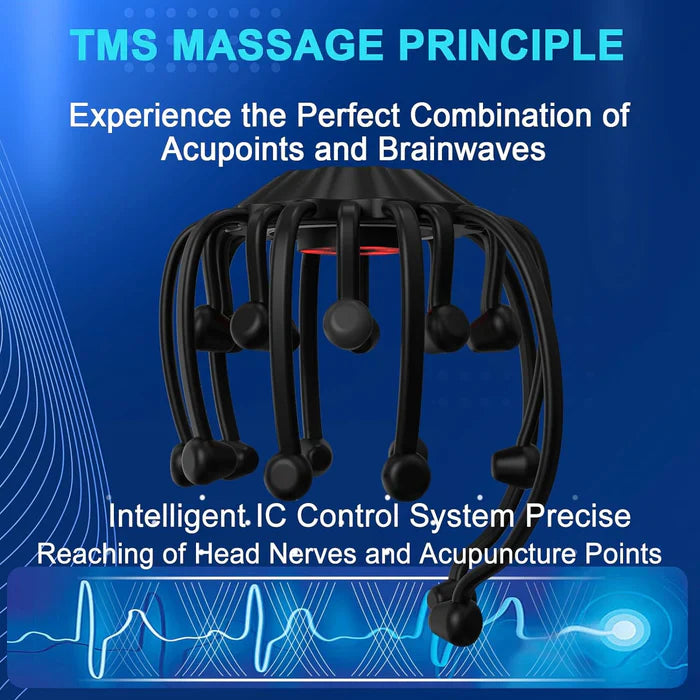Relaxation Haven | Electric Scalp Massager with 5 Modes & Bluetooth Music | Portable Design for Stress Relief 2