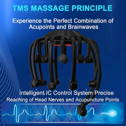 Relaxation Haven | Electric Scalp Massager with 5 Modes & Bluetooth Music | Portable Design for Stress Relief 2