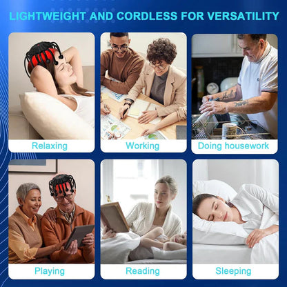 Relaxation Haven | Electric Scalp Massager with 5 Modes & Bluetooth Music | Portable Design for Stress Relief 6