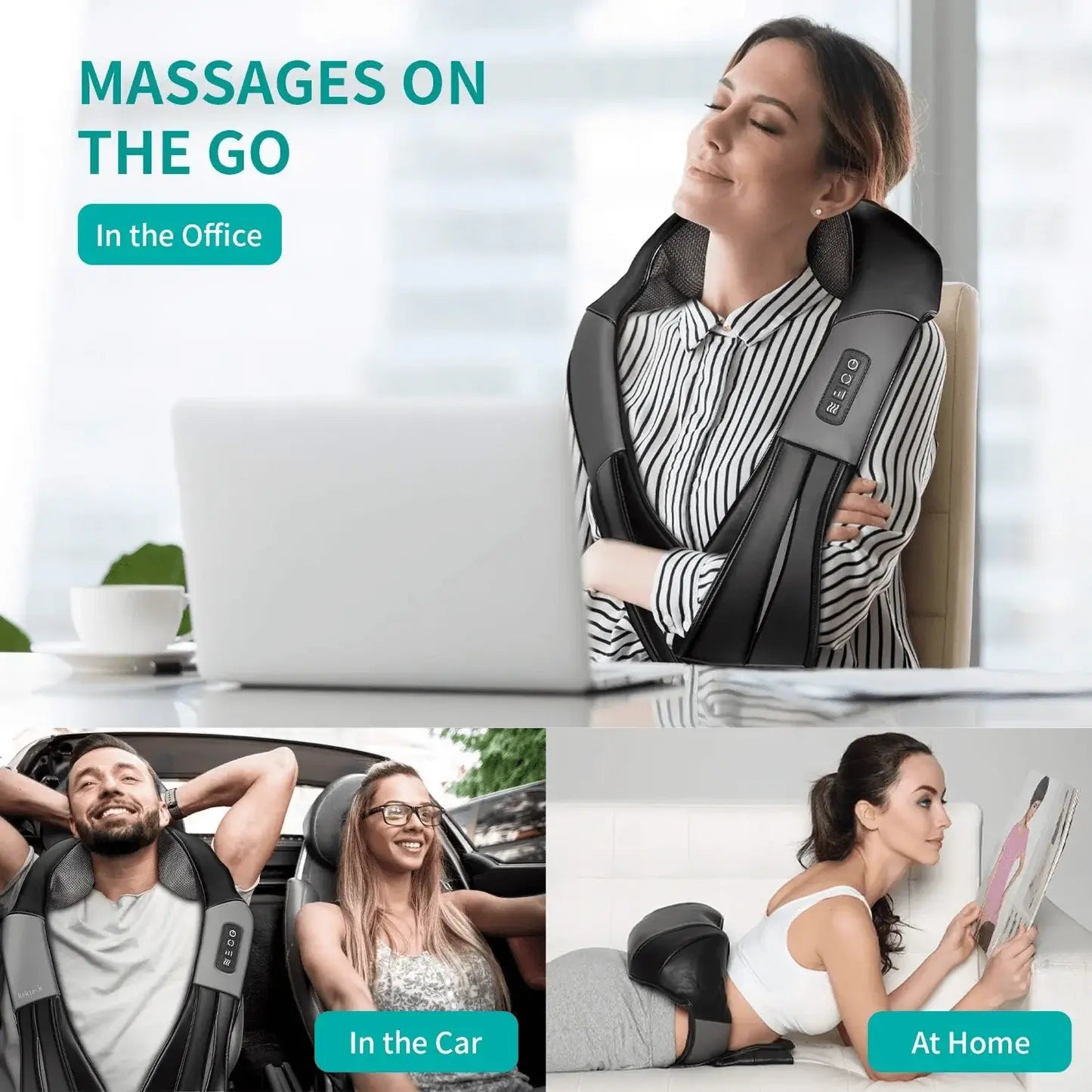 Relaxation Oasis | Neck and Shoulder Massager with Deep Heat Shiatsu | Portable Design for Ultimate Muscle Relief 6